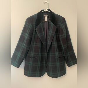 Pendleton Green and Black Tartan Blazer